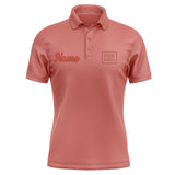Custom Copper Rose Coral Red Short-Sleeve Polo Shirt