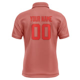 Custom Copper Rose Orange Red Short-Sleeve Polo Shirt