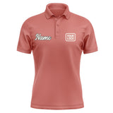 Custom Copper Rose Cream Short-Sleeve Polo Shirt