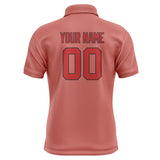 Custom Copper Rose Red Short-Sleeve Polo Shirt