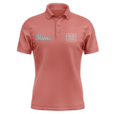 Custom Copper Rose Gray Short-Sleeve Polo Shirt