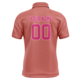 Custom Copper Rose Pink Short-Sleeve Polo Shirt