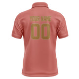 Custom Copper Rose Khaki Short-Sleeve Polo Shirt