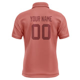 Custom Copper Rose Crimson Red Short-Sleeve Polo Shirt