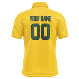 Custom Gold Green Short-Sleeve Polo Shirt