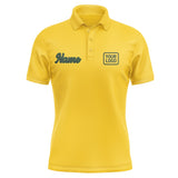 Custom Gold Dark Green Short-Sleeve Polo Shirt