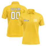 Custom Gold Cream Short-Sleeve Polo Shirt