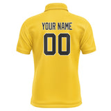 Custom Gold Black Short-Sleeve Polo Shirt