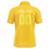 Custom Gold Light Yellow Short-Sleeve Polo Shirt