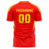 Spain Home Inspired Soccer Jersey – Custom Name, Number & Logo