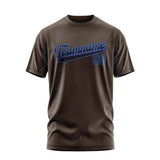 Custom Brown Navy T-Shirt
