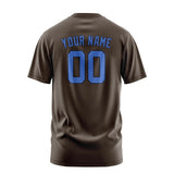 Custom Brown Sky Blue T-Shirt