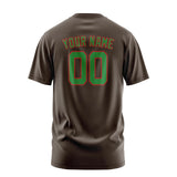 Custom Brown Emerald Green T-Shirt