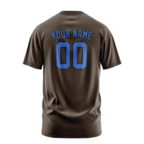 Custom Brown Sky Blue T-Shirt