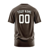 Custom Brown White T-Shirt