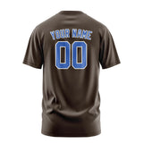 Custom Brown Sky Blue T-Shirt