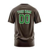Custom Brown Emerald Green T-Shirt
