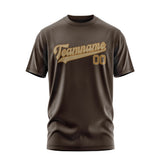 Custom Brown Light Khaki T-Shirt