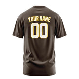 Custom Brown White T-Shirt