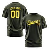 Custom Olive Light Yellow T-Shirt