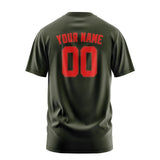 Custom Olive Orange Red T-Shirt