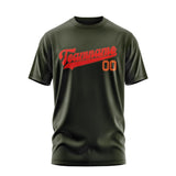 Custom Olive Orange Red T-Shirt