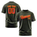 Custom Olive Orange Red T-Shirt