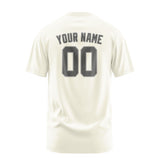 Custom Cream Dark Grey T-Shirt