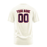 Custom Cream Purple T-Shirt