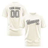 Custom Cream Gray T-Shirt