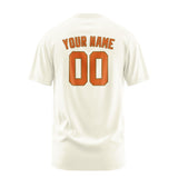 Custom Cream Orange T-Shirt