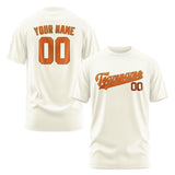 Custom Cream Orange T-Shirt