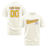 Custom Cream Gold T-Shirt