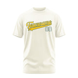 Custom Cream Gold T-Shirt