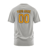Custom Gray Yellow T-Shirt