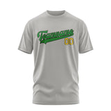 Custom Gray Emerald Green T-Shirt