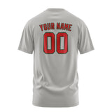 Custom Gray Red T-Shirt
