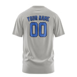 Custom Gray Sky Blue T-Shirt