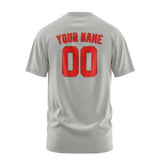 Custom Gray Orange Red T-Shirt