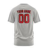 Custom Gray Red T-Shirt
