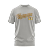 Custom Gray Light Khaki T-Shirt