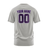 Custom Gray Purple T-Shirt