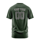 Custom Dark Green Dark Grey T-Shirt