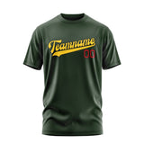 Custom Dark Green Gold T-Shirt