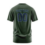 Custom Dark Green Blue T-Shirt
