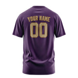 Custom Purple Light Khaki T-Shirt