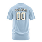 Custom Light Blue Cream T-Shirt