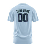Custom Light Blue Blue T-Shirt