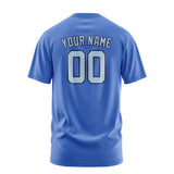 Custom Sky Blue Light Blue T-Shirt