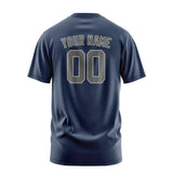 Custom Blue Dark Grey T-Shirt